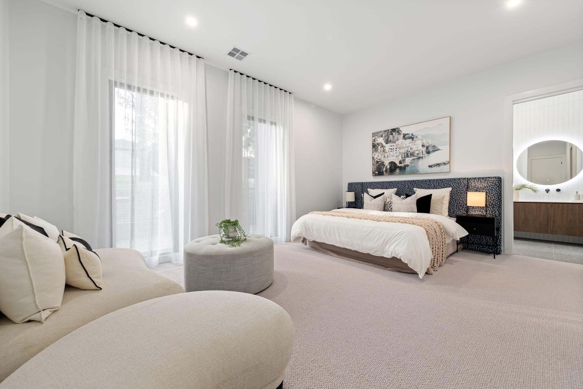 The Jasper, master bedroom with lounge, Berwick