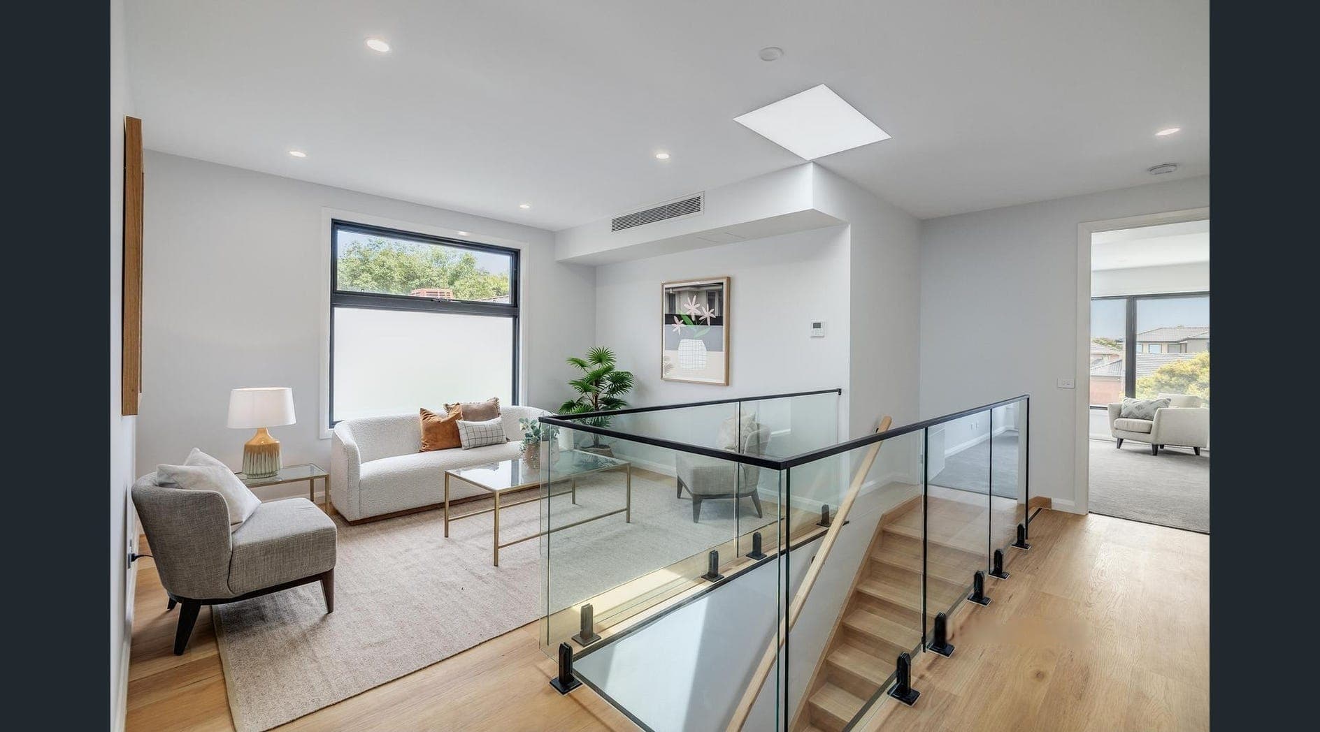 The Meridian, upper retreat with glass balustrade, Chadstone