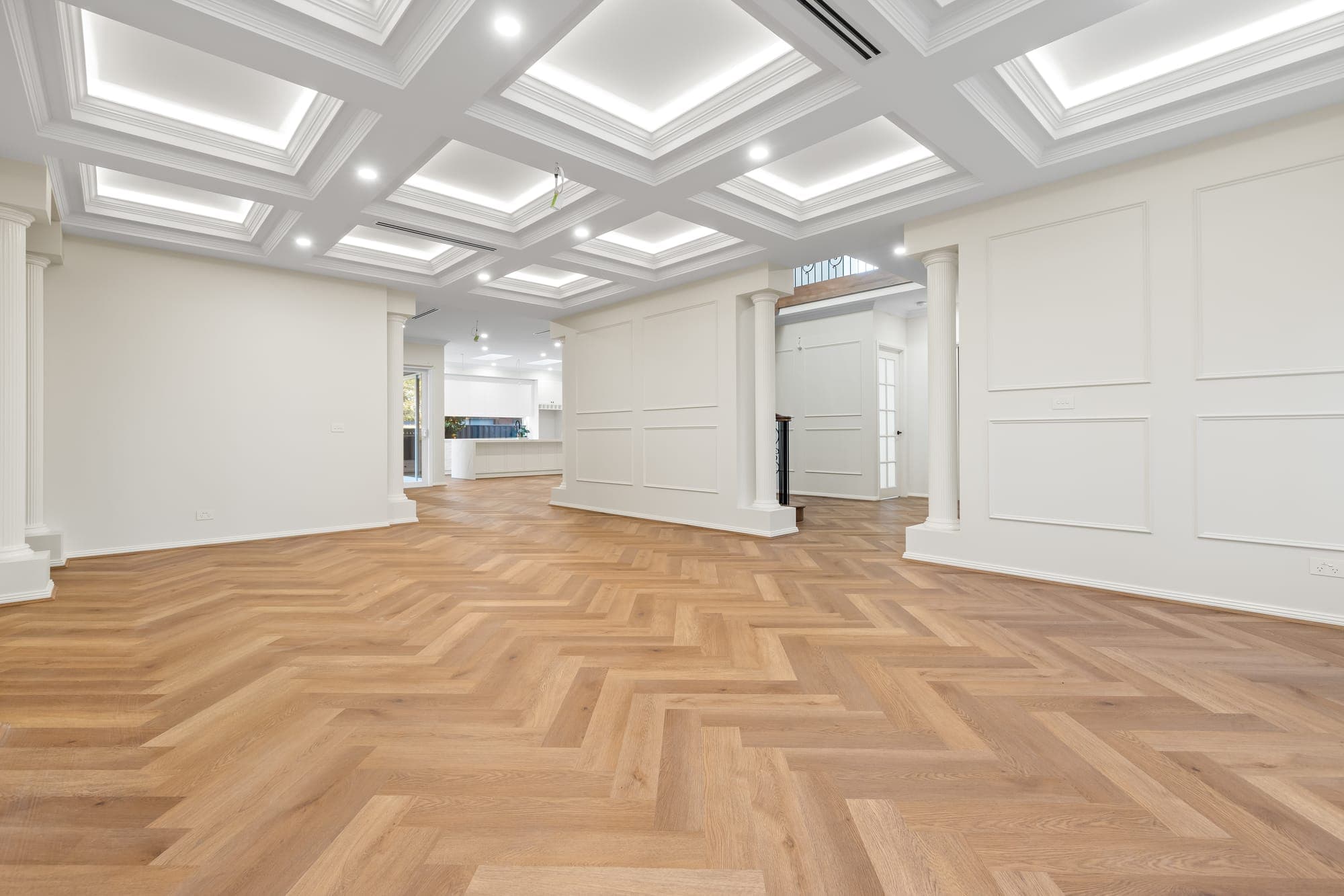 The Marquise, coffered ceilings and feature columns, Oakleigh South