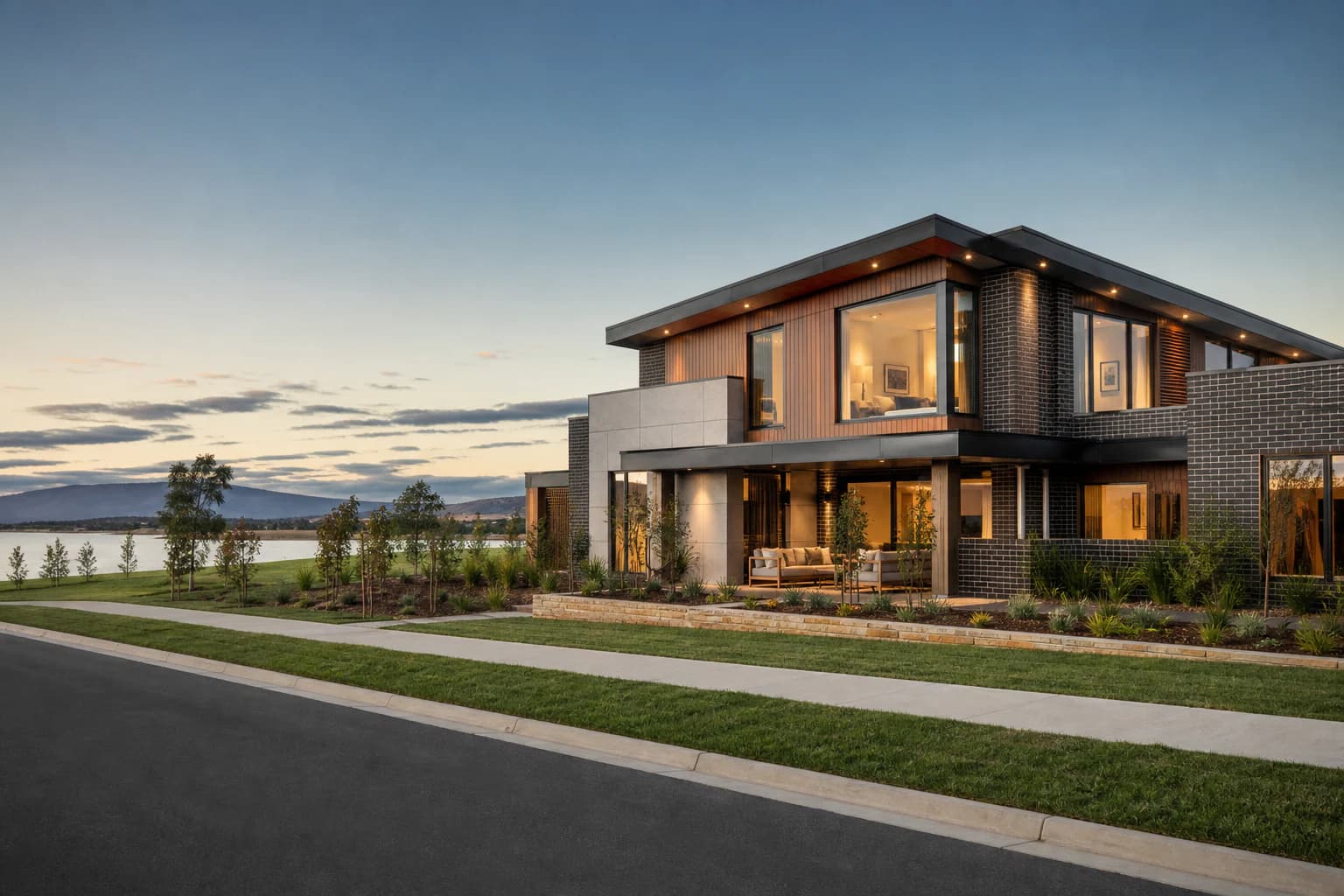 Distinctive contemporary family home in a Pakenham lakeside setting